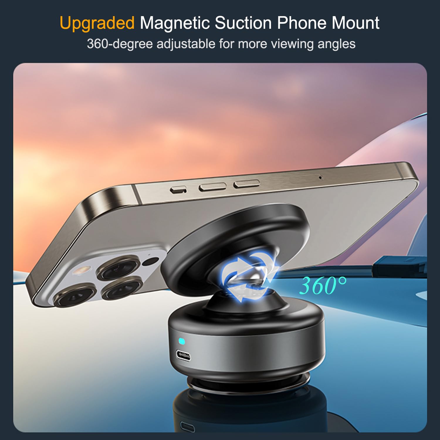 360° Rotatable Magnetic Car Phone Holder