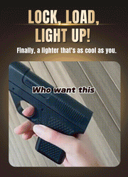 Cool Butane Pistol Torch Lighter - demo gif