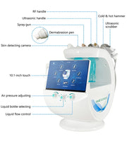 New 7 In 1 Smart Ice Blue Hydra oxyge Dermabrasion Facial Mahcine Skin Cleaning Skin Analyzer Dermabrasion Facial Aquafacial