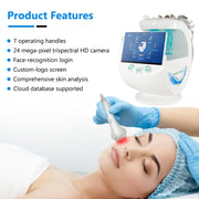 New 7 In 1 Smart Ice Blue Hydra oxyge Dermabrasion Facial Mahcine Skin Cleaning Skin Analyzer Dermabrasion Facial Aquafacial