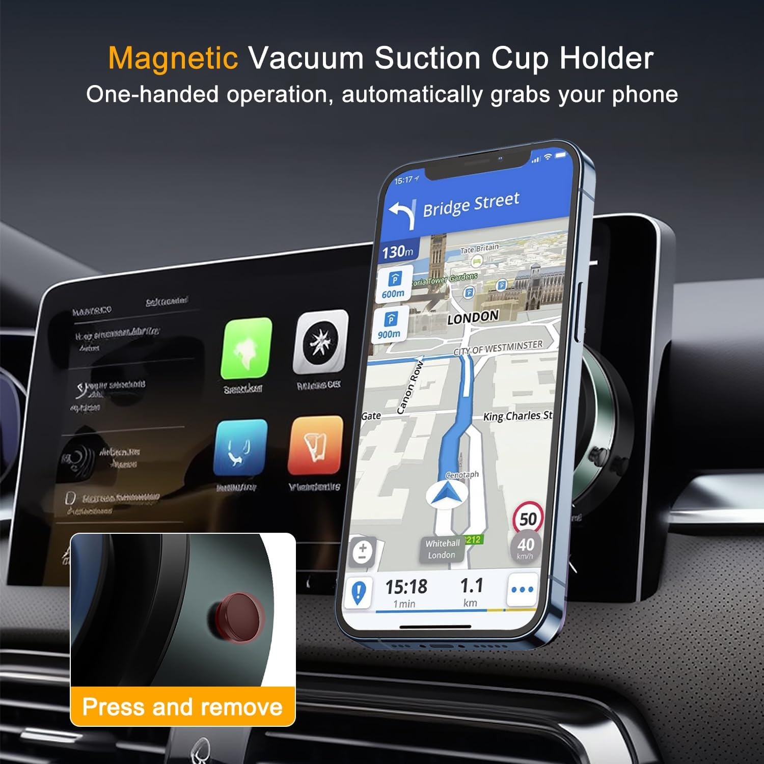 Vacuum Grip Phone Holder