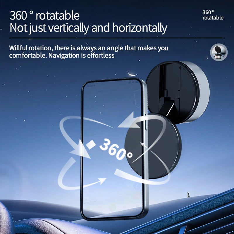 Intelligent Mobile Phone Holder Double-Sided Car Mount Magnetic Universal Adsorption Bracket Vacuum Adsorption Stable For Phone