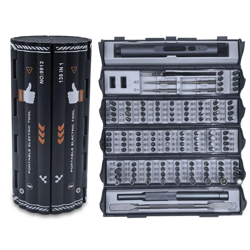 128 in 1 Precision Screwdriver Kit with Magnetic Flexible Shaft Professional Repair Tool for PC iPhone Watch Camera Glasses