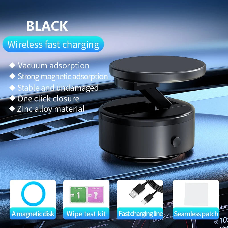 Intelligent Mobile Phone Holder Double-Sided Car Mount Magnetic Universal Adsorption Bracket Vacuum Adsorption Stable For Phone
