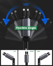 Car Charger Fast Charging Car Cigarette Lighter Adapter With Dual Expansion Cable And Dual Port For Car With Voltage Display