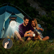20000mAh Battery Powered Fan Rechargeable Camping Fan 4 Speeds Gear with LED Outdoor Tent Fans with Hanging Hook Remote