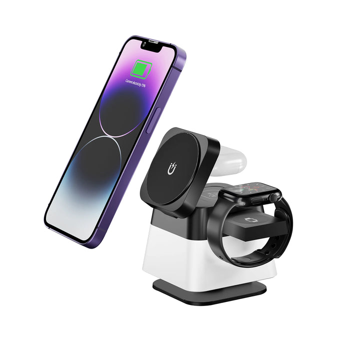4 In 1 Foldable Wireless Charger With Nightlight For iPhone 15 Pro Max 15 Plus 14 13 12 Series Apple Watch 9 8 7 AirPods Pro 2