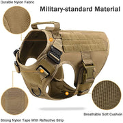 Tactical No-Pull Dog Harness for Large Dogs