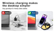 4 In 1 Foldable Wireless Charger With Nightlight For iPhone 15 Pro Max 15 Plus 14 13 12 Series Apple Watch 9 8 7 AirPods Pro 2