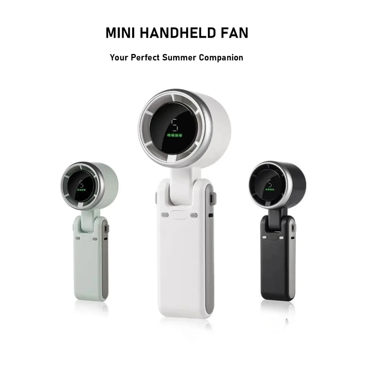 Portable Mini Handheld Fan USB Rechargeable Long Battery Life 3-in-1 Personal Turbo Cooling Fan for Outdoor, Travel, Office