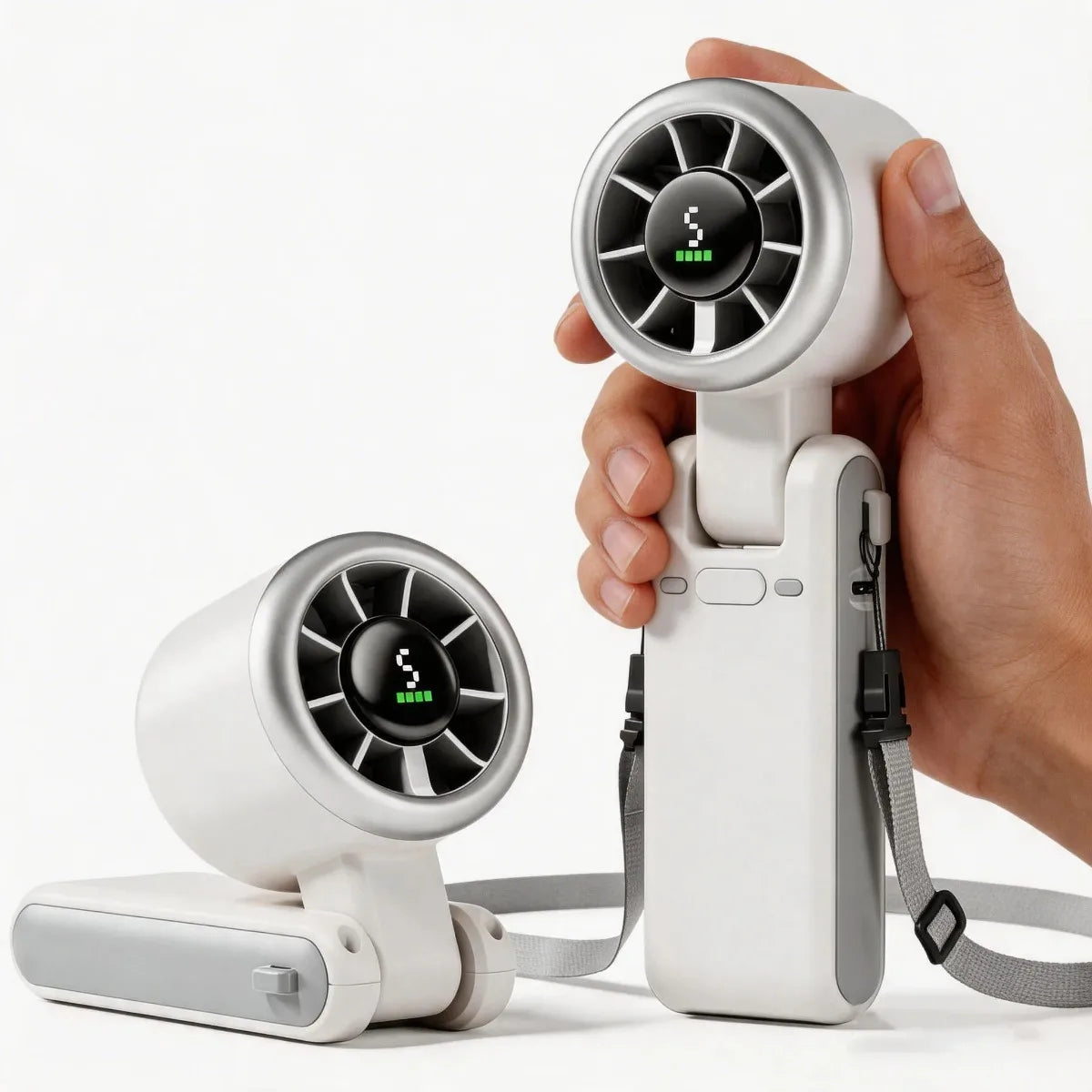Portable Mini Handheld Fan USB Rechargeable Long Battery Life 3-in-1 Personal Turbo Cooling Fan for Outdoor, Travel, Office