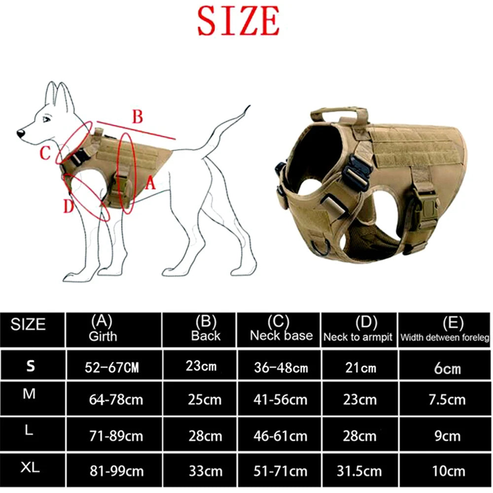 Tactical No-Pull Dog Harness for Large Dogs