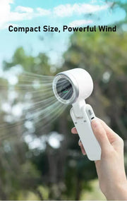 Portable Mini Handheld Fan USB Rechargeable Long Battery Life 3-in-1 Personal Turbo Cooling Fan for Outdoor, Travel, Office