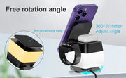 4 In 1 Foldable Wireless Charger With Nightlight For iPhone 15 Pro Max 15 Plus 14 13 12 Series Apple Watch 9 8 7 AirPods Pro 2