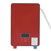 Instant Electric Water Heater 6500W 220V Wall Mounted Waterproof LED Display for Bathroom Shower Kitchen Hot Water Modern Red