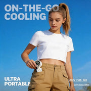 Portable Mini Handheld Fan USB Rechargeable Long Battery Life 3-in-1 Personal Turbo Cooling Fan for Outdoor, Travel, Office