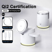 2024 New Qi2 Wireless Charger 3-in-1 Fast Charging Station Stand Folding Holder for iPhone 16 15 14 Pro Max Airpods Apple Watch