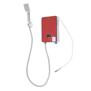Instant Electric Water Heater 6500W 220V Wall Mounted Waterproof LED Display for Bathroom Shower Kitchen Hot Water Modern Red