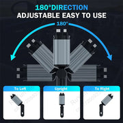 4 in 1 Retractable Car Charger with USB C Lightning Cable Starlight in Auto Roof Fast Charging for IPhone Samsung Phones