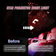 4 in 1 Retractable Car Charger with USB C Lightning Cable Starlight in Auto Roof Fast Charging for IPhone Samsung Phones