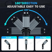 4 in 1 Retractable Car Charger with USB C Lightning Cable Starlight in Auto Roof Fast Charging for IPhone Samsung Phones