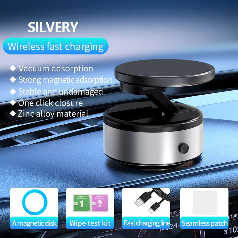 Intelligent Mobile Phone Holder Double-Sided Car Mount Magnetic Universal Adsorption Bracket Vacuum Adsorption Stable For Phone
