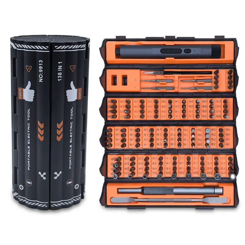 128 in 1 Precision Screwdriver Kit with Magnetic Flexible Shaft Professional Repair Tool for PC iPhone Watch Camera Glasses