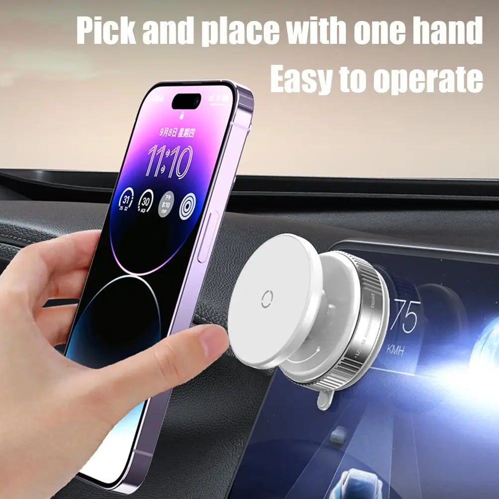 Magnetic Car Mount Mobile Phone Holder Magnetic Black Technology Universal Suction Cup Holder Vacuum Adsorption Stable Mount