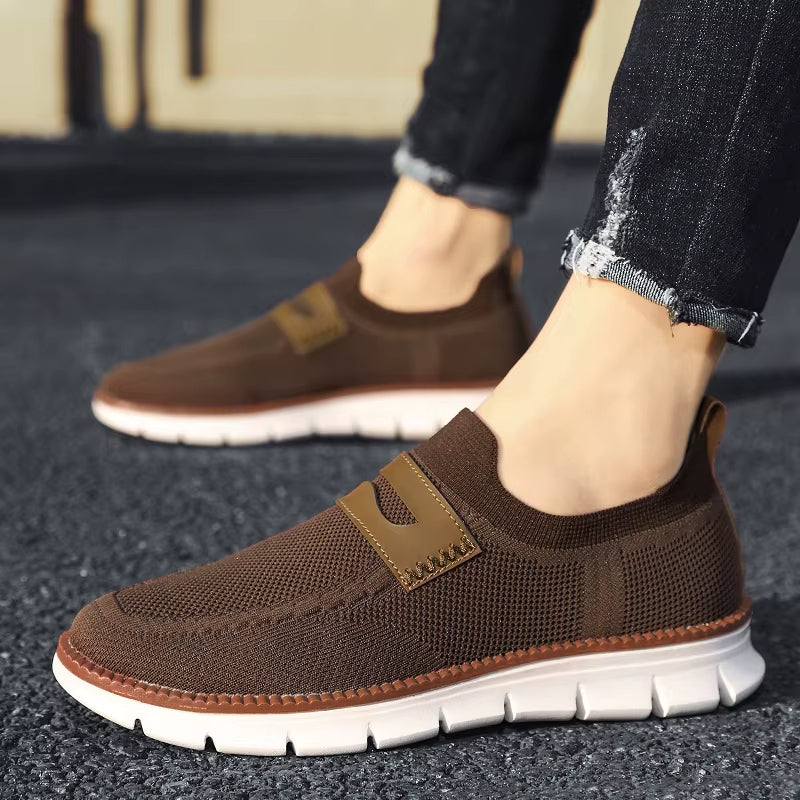 Men's Lightweight Breathable Mesh Casual Shoes - Comfortable for Walking & Driving