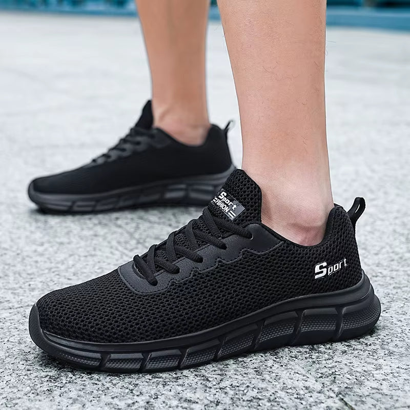 Men's Lightweight Breathable Mesh Tennis Sneakers - Casual & Running Shoes