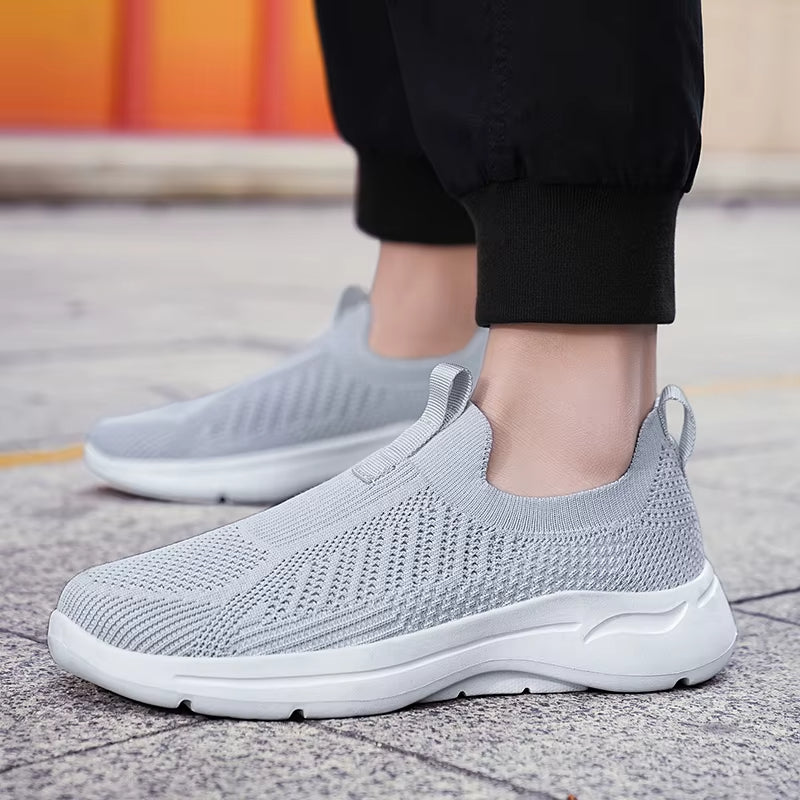 Men's Lightweight Slip-On Sneakers - Breathable & Casual Outdoor Shoes