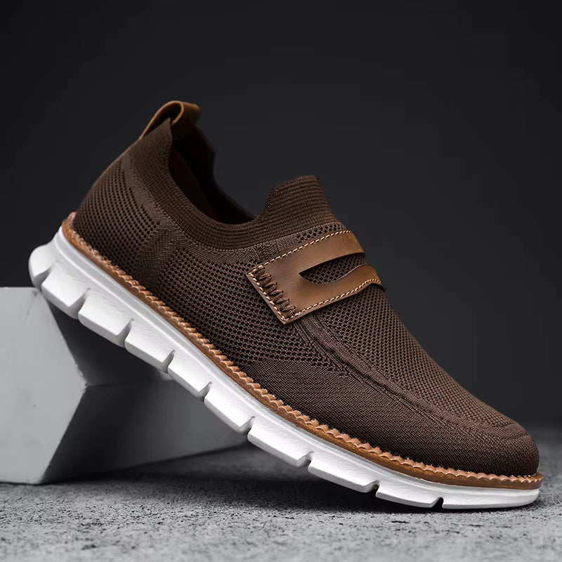 Men's Lightweight Breathable Mesh Casual Shoes - Comfortable for Walking & Driving