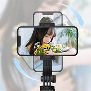 6 in 1 Bluetooth Selfie Stick - Pink - No Fill Light