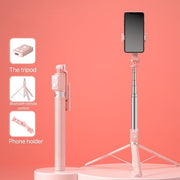 6 in 1 Bluetooth Selfie Stick - White - No Fill Light