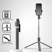 6 in 1 Bluetooth Selfie Stick - Black - No Fill Light